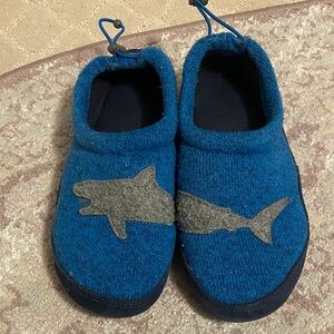 L.L. Bean Blue Shark Kids Slippers